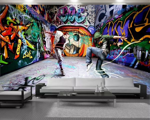 Popular 3D dance wallpaper with HD digital printing for modern decorative customization