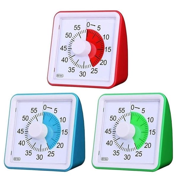 Portable 60-minute visual timer for kids and adults, ideal for kitchen, classroom, or wall countdown use