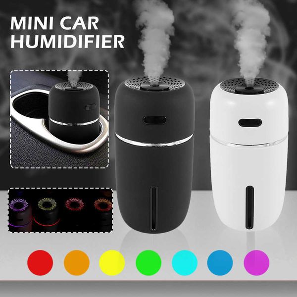 Portable car humidifier with LED and essential oil diffusion for home and office use