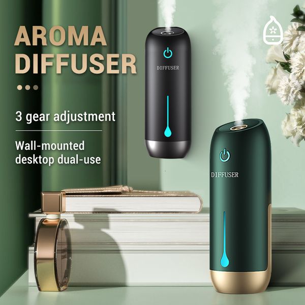 Portable essential oil diffusers for home fragrance, featuring smart aroma technology with 3 modes and wall-mounted car air freshener options