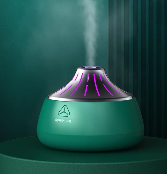 Portable USB aromatherapy diffuser with 200ml capacity and night light, suitable for home, car, or office use in green or red colors