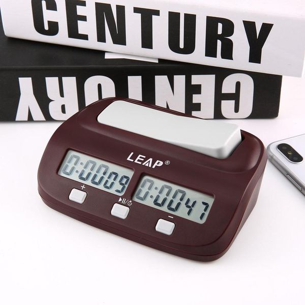 Professional digital chess clock with count-up/down timer for competitive tournament play
