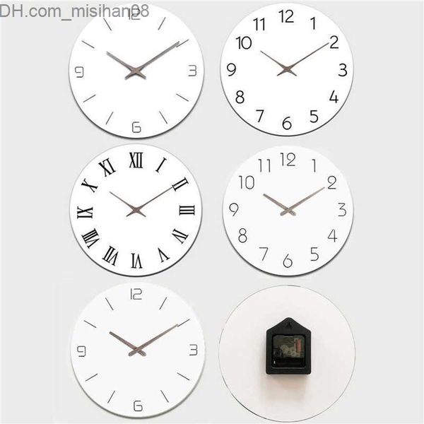 Pure White Pink Wall Clock with Modern Quartz Design for Home Decor Z230710