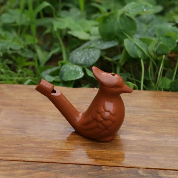 Purple Sand Bird Whistle - Water Ocarina Toy for Bath Time Fun and Craft Gifts