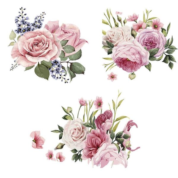 PVC watercolor floral decals for cars, homes, windows, and refrigerators