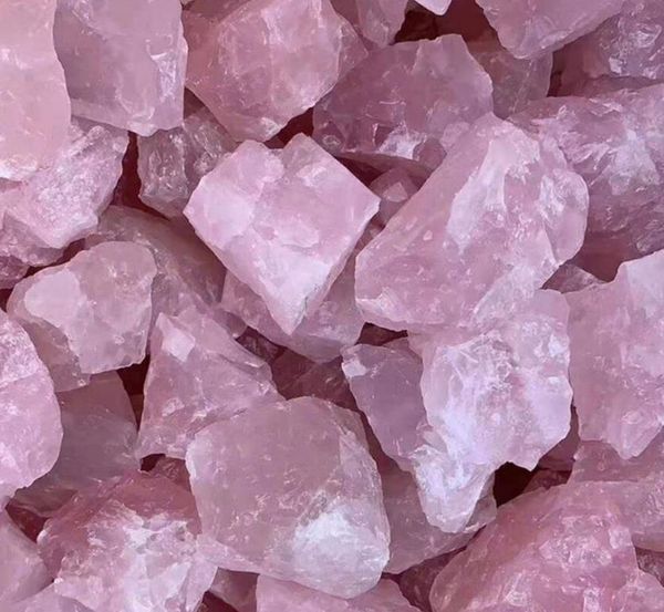 Rose Quartz Rough Stones for Novelty, Large Pink Natural Raw Crystals for Wicca, Reiki Healing, Jewelry Crafting, and Home Decor