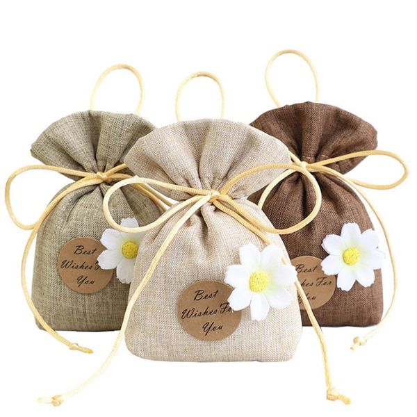Sachet drawstring bags for candy, herbal tea, gifts, lavender aromatherapy, and bedroom deodorant in 3 cute colors