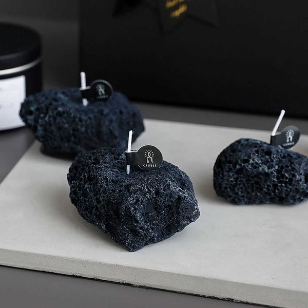 Scented black meteorite candles for creative home decor and gifts