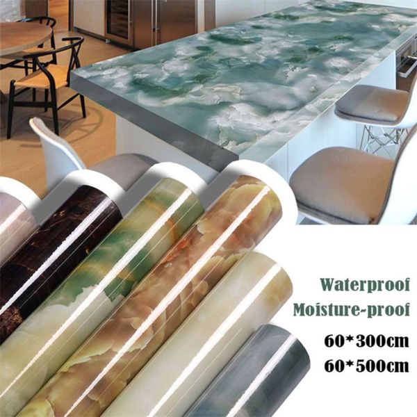Self-adhesive marble vinyl wallpaper roll for kitchen backsplash and home decor, waterproof decorative film for furniture