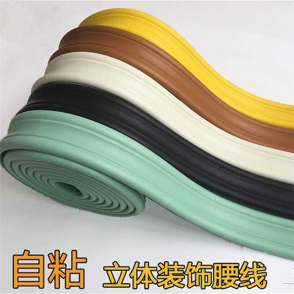 Self-adhesive waistline border for wall decoration, top corner trim sticker