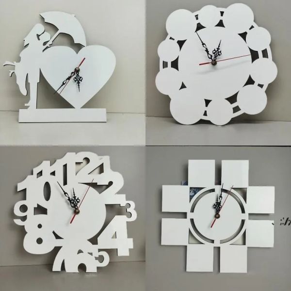 Sublimation Blank Wall Clock Valentine Day DIY Personalized Family Home Decorative Wall Clocks