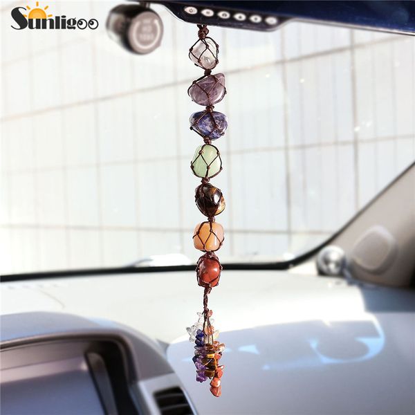 Sunligoo 7 Chakra Tumbled Gemstone Tassel Spiritual Meditation Hanging/Window/Feng Shui Ornament Reiki Stones Car/Home Decor 201125

Sunligoo's 7 Chakra tumbled stone tassel for meditation, Feng Sh...