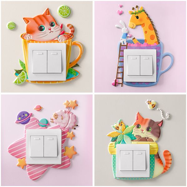 Switch sticker soft glue luminous unicorn 3d stereo Wall Stickers socket protective cover simple decorative

Rewritten:
Glow-in-the-dark 3D unicorn switch sticker with soft adhesive, serving as bot...