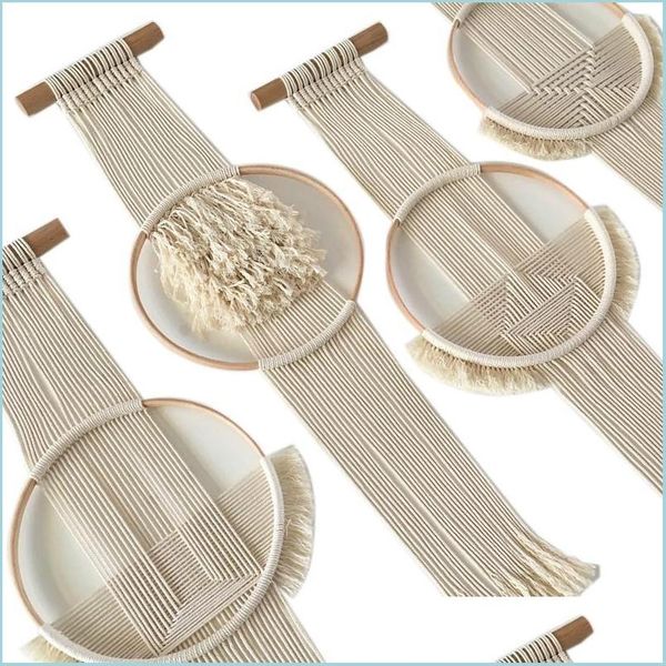 Tapestries Cotton Woven Circar Tapestry Combined Wall Hanging Restaurant Creative Soft Decoration Drop Delivery 2021 Home G Dhydt