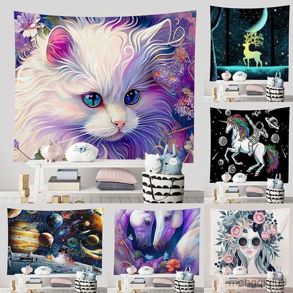 Tapestries featuring stunning night sky scenery, dreamy space aesthetics with astronauts and spectacular backgrounds, perfect as wall decor hanging cloths