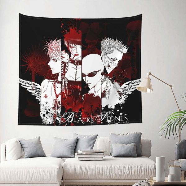 Tapestry featuring Nana Osaki from Black Stones, a hippie-style anime manga wall decor, perfect for room backgrounds, witchcraft themes, or as a carpet