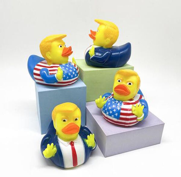 Trump-themed floating duck toys for bath and shower fun
