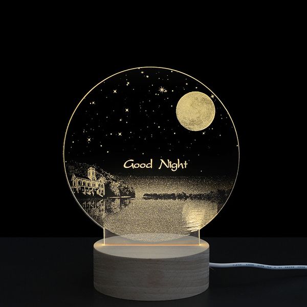 USB-powered 3D Moon Lamp, an enchanting LED night light perfect as a Christmas or birthday gift for children