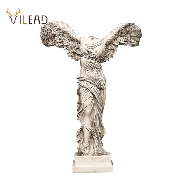 VILEAD 16cm 25cm 40cm resin victory goddess figurine, vintage decorative sculpture for home