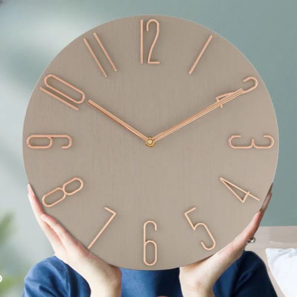 Wall Clocks Hanging Clock Living Room Decoration 12 Inch Household Creative Plastic Watch 230921