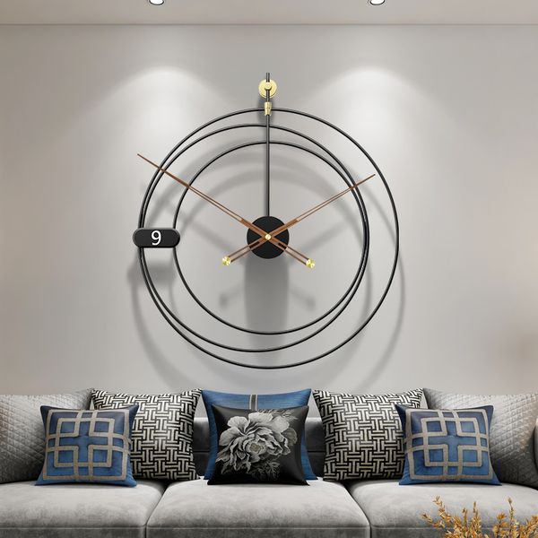 Wall Clocks Home Decoration Large Vintage European Creative Iron Art Living Room Dining Room Restaurant Hall Hotel Hanging Watch