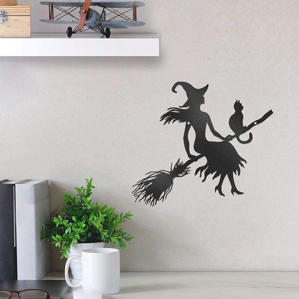Wall stickers featuring a wicked witch for Halloween home decor, suitable for indoor and outdoor use