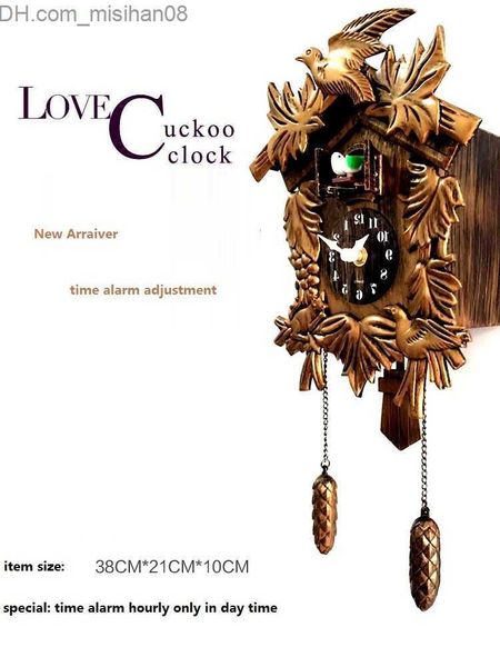 Wall-mounted cuckoo clock with bird design, daytime alarm function for kids' room decor