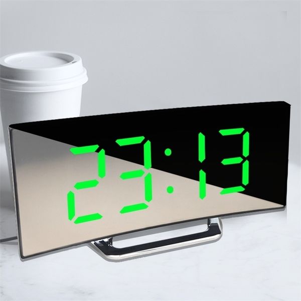 Wall-mounted digital alarm clock with temperature display, snooze feature, and LED display for kids' rooms or home decor