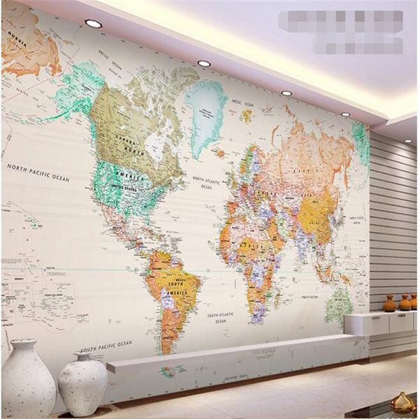 Wallpapers wellyu custom mural silk cloth 3d room wallpaper Elegant light colour version of the map world p o for walls 220927

Wellyu custom silk cloth 3D wall murals featuring an elegant light-to...