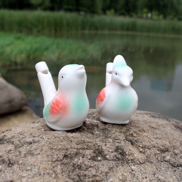 Water Bird Whistle Ceramic Glazed Bird Whistle Peacock Birds Whistle dh8976