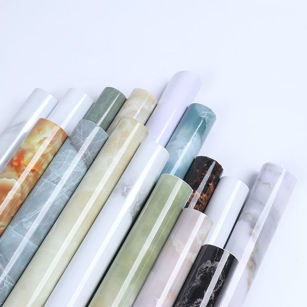 Waterproof and oil-resistant self-adhesive marble wallpaper for kitchen cabinets, countertops, bathroom walls, and desktop surfaces