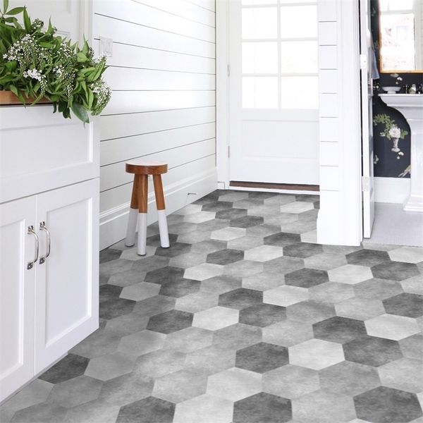 Waterproof self-adhesive floor tiles for bathroom, kitchen, and living room with non-slip surface