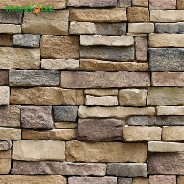 Waterproof self-adhesive vintage brick PVC wallpaper for bathroom, kitchen, living room, and bedroom decor