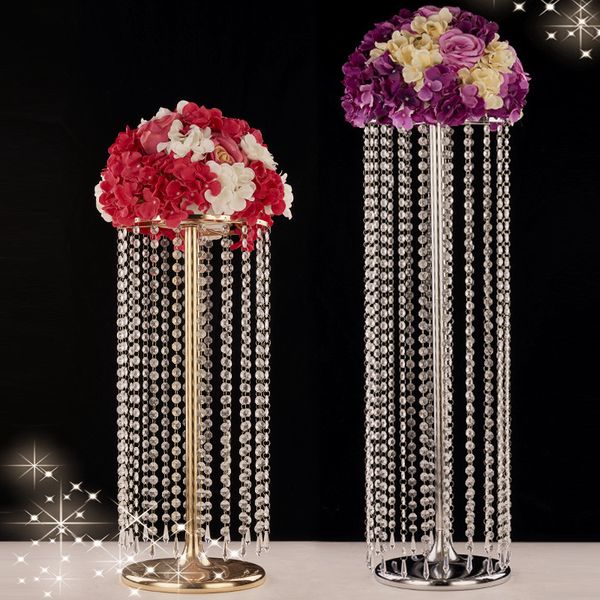 Wedding Ferris Wheel Candle Holders with Crystal Acrylic Beads for T Stage and Main Table Centerpiece at Weddings