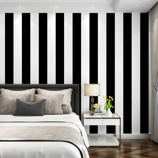 White and black vinyl stripe wallpaper for kids' baby photography, 5x7ft studio backdrop