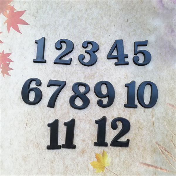 Wholesale 20 pieces of 2.5cm black plastic Arabic numerals for DIY quartz clock accessories with free shipping