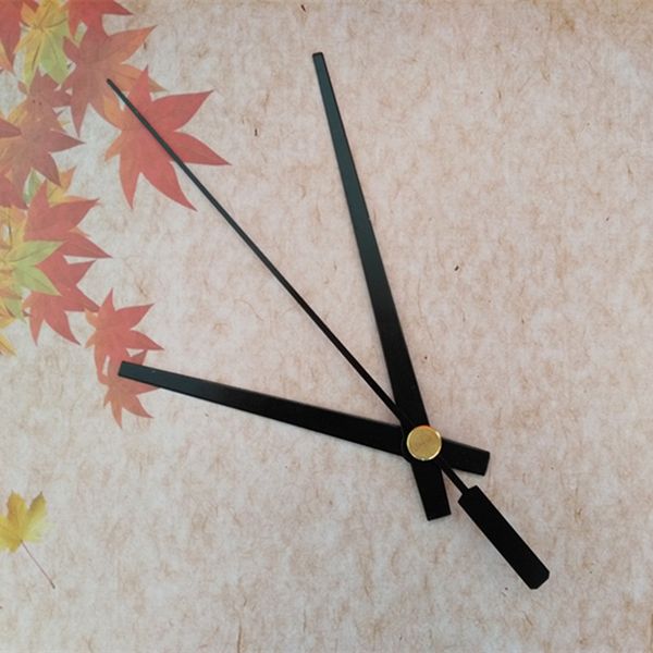 Wholesale 50 sets of black metal clock quartz DIY repair kits with three hands, shipped free