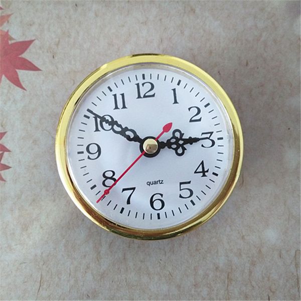 Wholesale 5-piece gold-colored 80mm quartz clock inserts with DIY tools included, shipping free