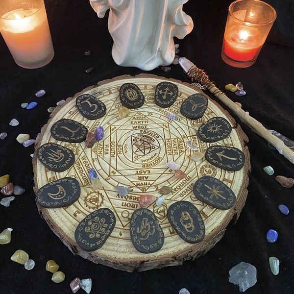 Witch Rune Set for Meditation and Altar Decoration to Enhance Ambience