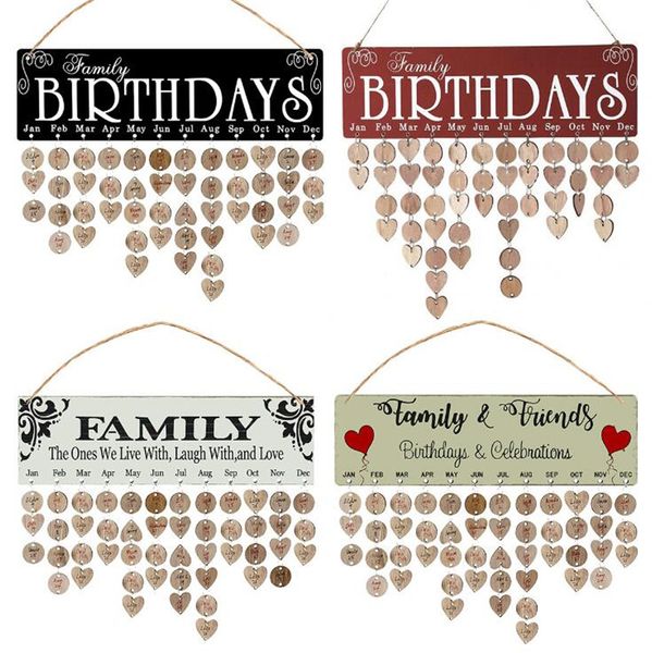 Wooden birthday reminder sign for DIY calendar crafts, wall decoration marking dates, perfect for parties and home decor, makes a unique gift