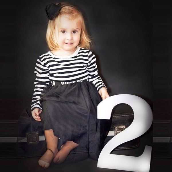 Wooden number props for birthday decorations and digital signs