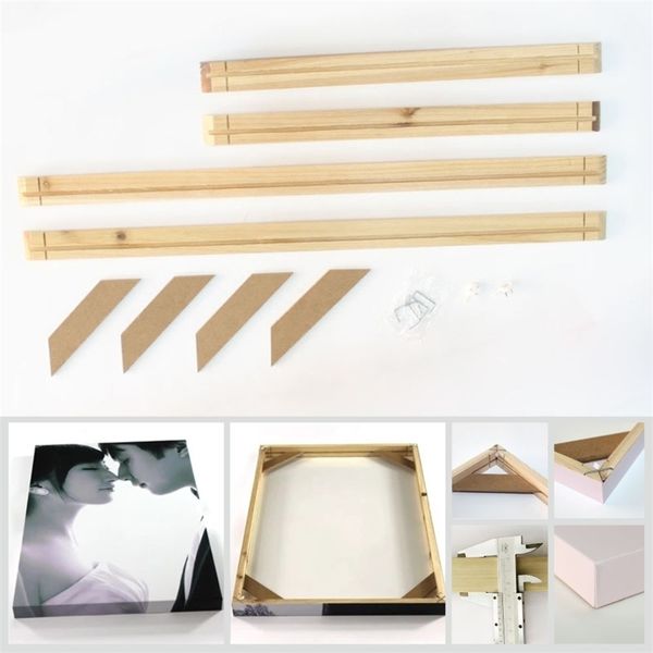 Wooden wall frame for DIY canvas oil paintings, natural large-sized wooden picture frame for wall decor