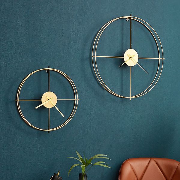 Wrought iron wall clock decor for restaurants, homes, and offices with a simple creative design